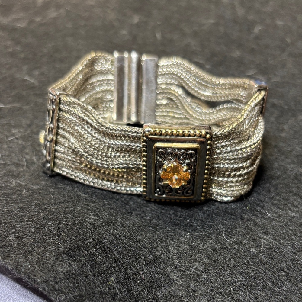 Vintage 925 sterling silver NWT and amber bracelet